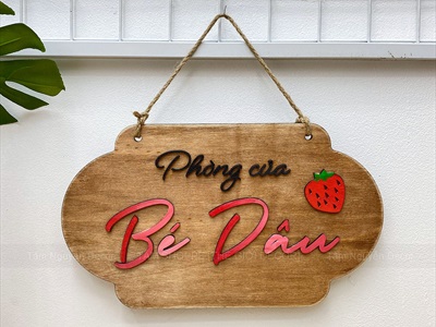 Bảng treo cửa nhiều kiểu đơn giản [Cute - Theo yêu cầu] KT khoảng 30x20cm YC-BANGHIEU-20